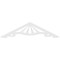 Ekena Millwork Pitch Marshall Architectural Grade PVC Gable Pediment, 72"W x 18"H x 1"P (6/12) GPP072X018X100MAR - alternate 2